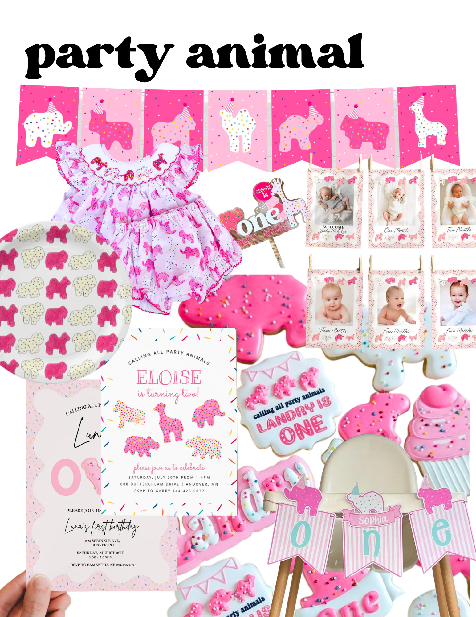 PINK PARTY ANIMAL 

 #LTKBaby #LTKBump #LTKKids