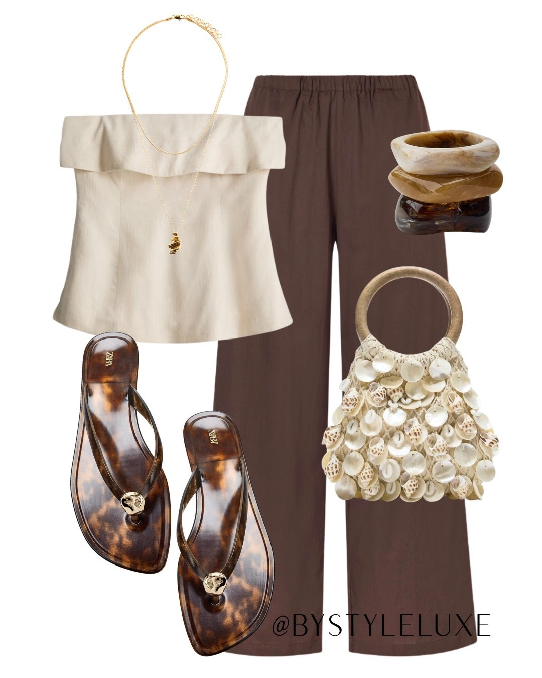 SUMMER TOP - A bandeau top with trousers for a summer in the city look

#sandals #summeroutfit #trousers

#LTKsummer #LTKuk #LTKeurope