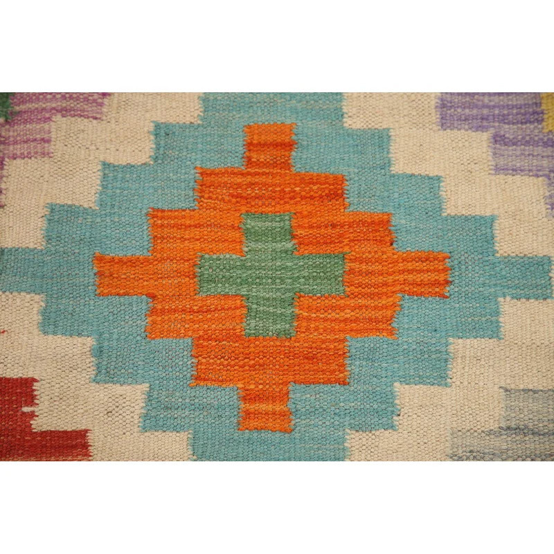 Kilim Reversible Area Rug Flat-weave Wool Carpet - 5'1" x 6'9" | Overstock