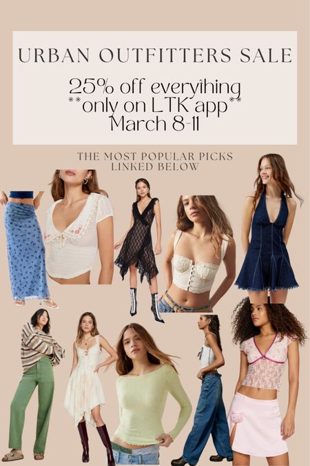 Urban outfitters sale 25% everything! *starting March 8th! To get the code: click on the items below 

Spring style, spring outfit, spring fashion, spring dress, spring boots, knee high boots, floral dress, spring ootd, spring outfit ideas, spring outfit inspo, outfit inspo, casual outfit ideas, chic outfit, spring sandals, casual chic, everyday outfit, spring trends, outfit inspiration, outfit in motion #springstyle #springoutfits #springoutfitideas #springoutfitinspo



#LTKfindsunder100 #LTKsalealert #LTKSpringSale