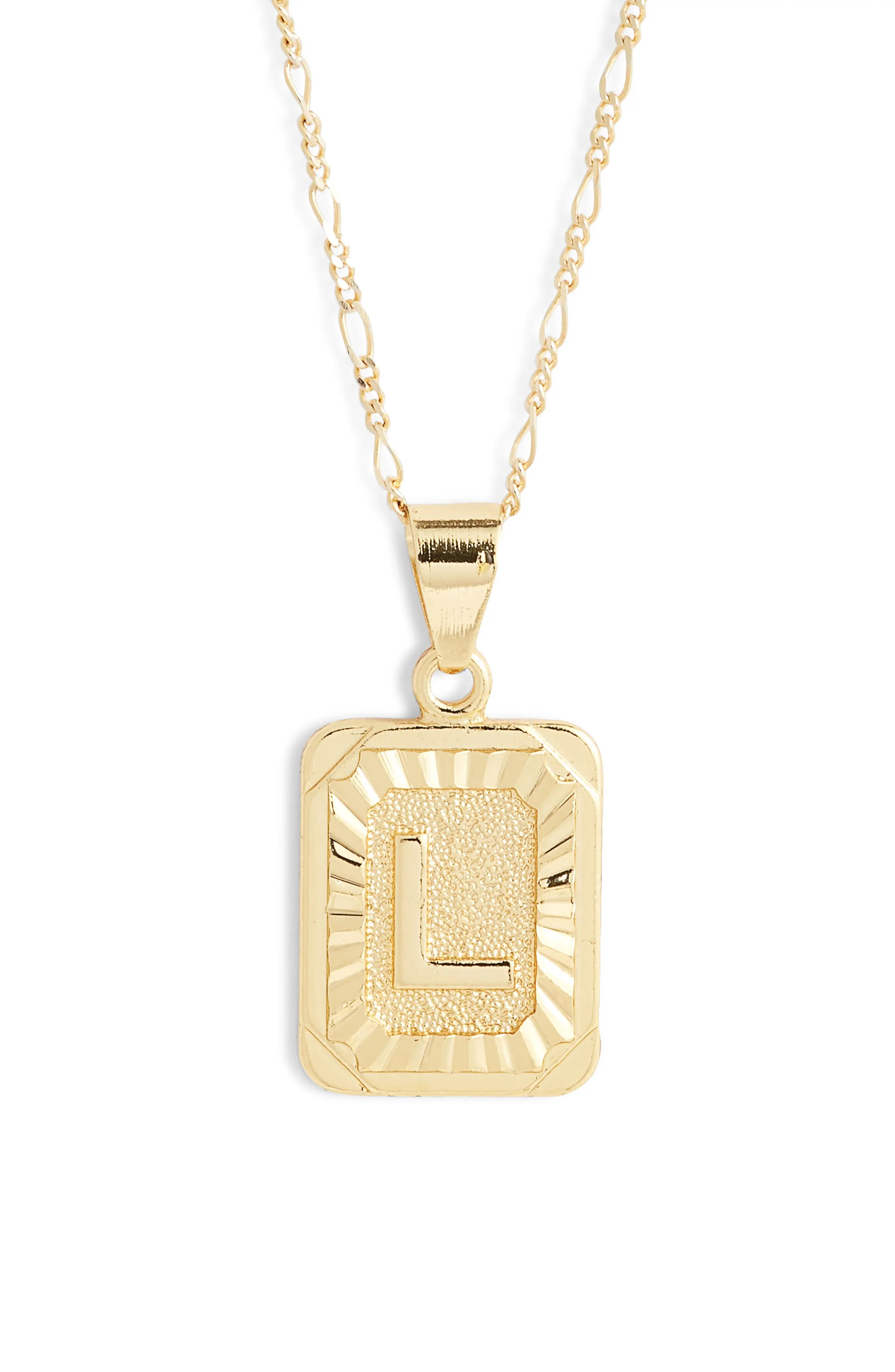 Bracha Initial Pendant Necklace in Gold-L at Nordstrom | Nordstrom