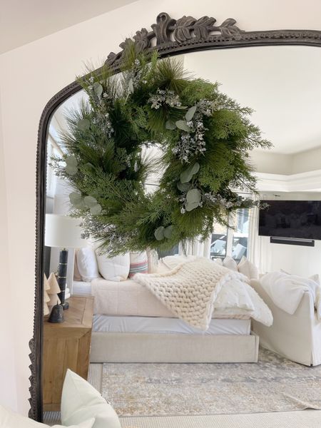 H O M E \ decorate your mirrors this season with a fun wreath! This beauty is from Target anddddd my floor mirror is on sale!!

Holiday Christmas home decor

#LTKhome #LTKHoliday #LTKunder50