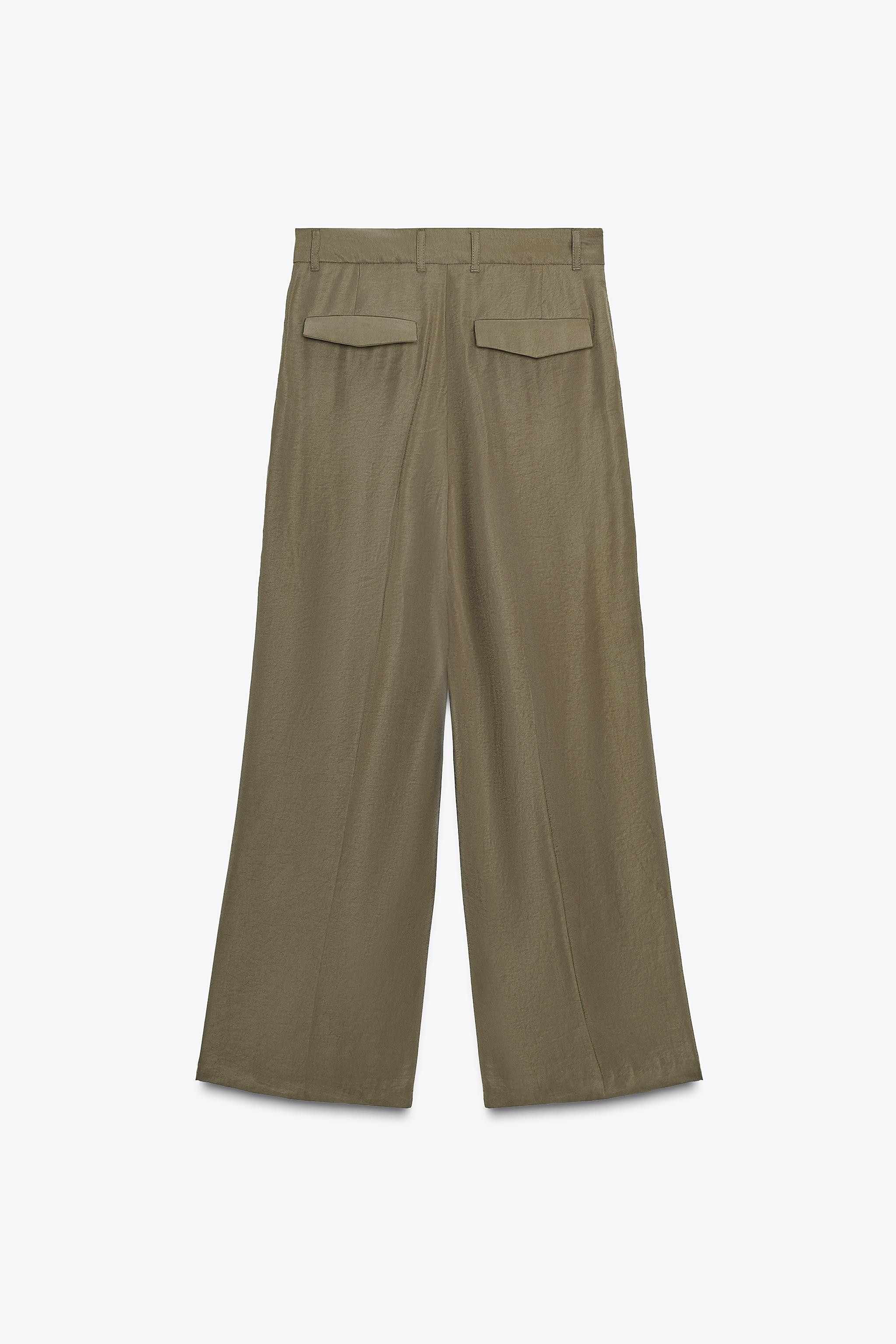 DOUBLE PLEAT FLAP PANTS | Zara US