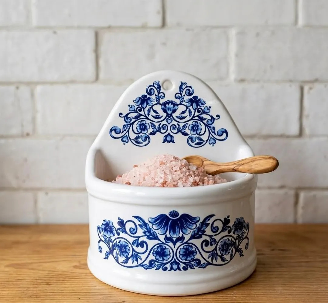 Vintage Blue and White Delft-style Ceramic Salt Cellar | Wall-hanging Salt Pig - Etsy | Etsy (US)