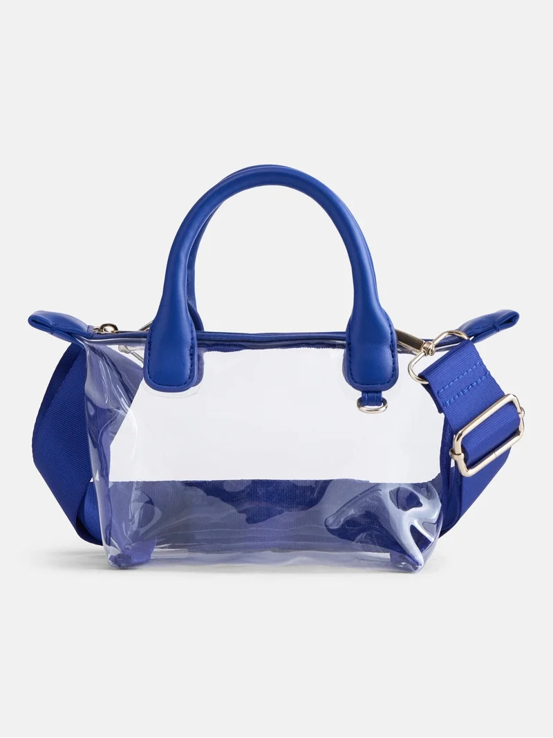 No Boundaries Women's Game Day Clear Mini Tote Bag, Cobalt | Walmart (US)