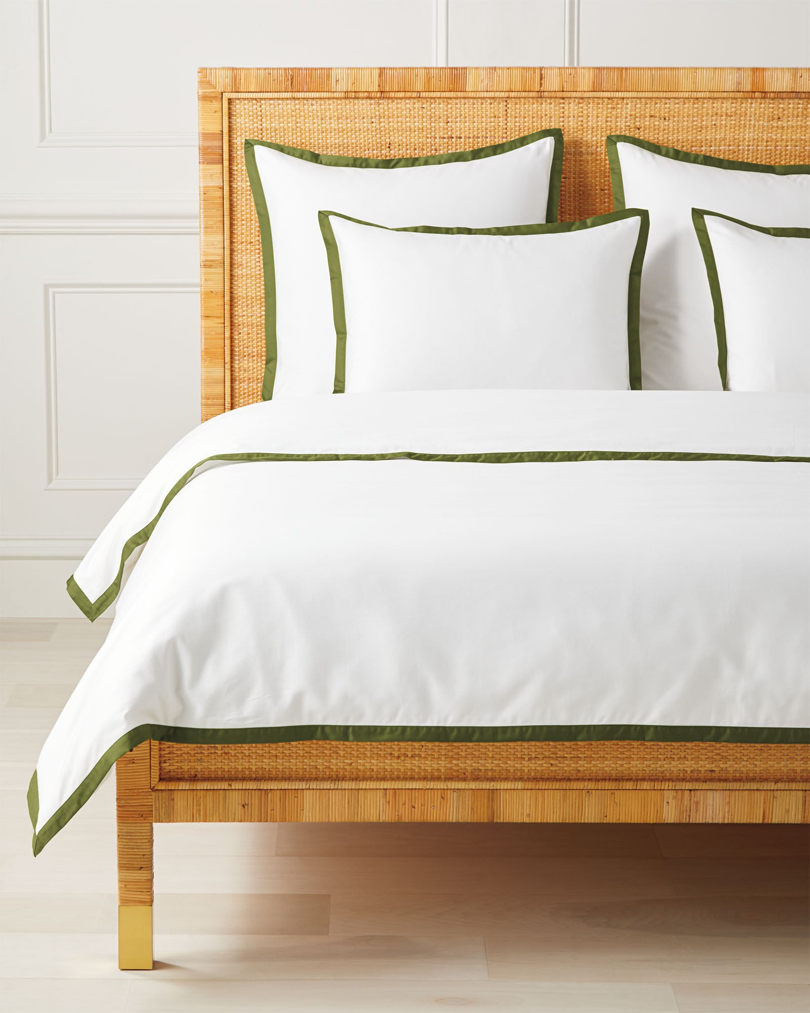 Border Frame Sateen Duvet Cover | Serena and Lily