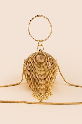 Drew Metal Mesh Chain Fringe Clutch | Francesca's