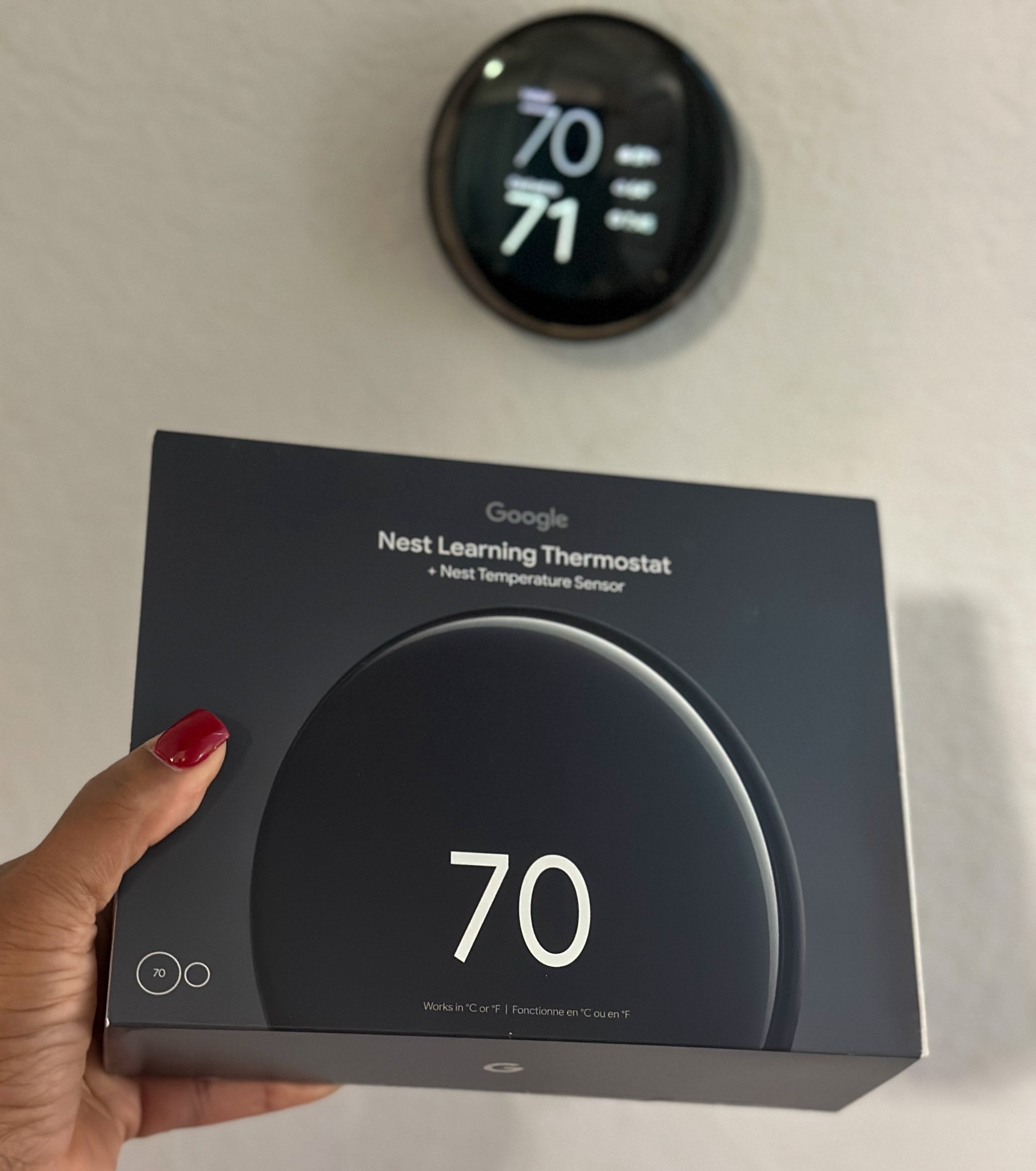 I hope that my Houston people survived the storm ok. The weather was insane. Our home was struck by lightning yesterday. So blessed to all be ok with minor damage. The lightning burned both of our thermostats. We decided to upgrade to the NEW Nest Learning Thermostat (4th Gen) with Nest Temperature Sensor (2nd Gen) IN Polished Obsidian. #Storms #LightningStrikes #Thermostats #Nest #Smarthome 

#LTKHome