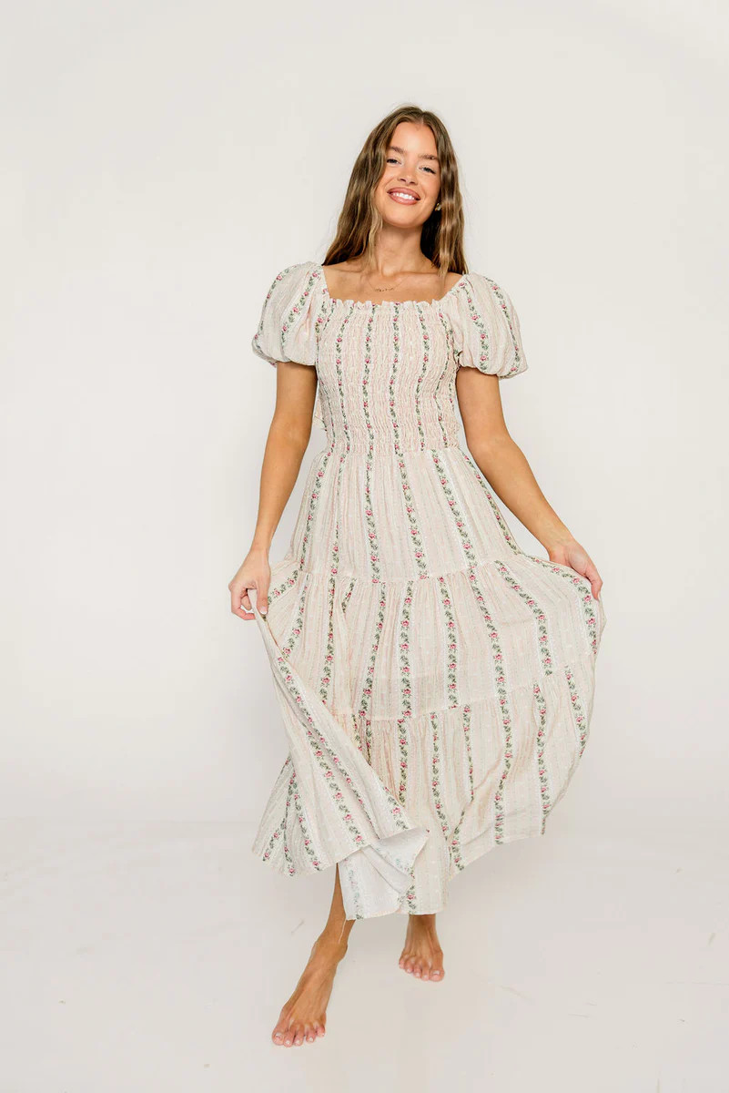 Kallie Maxi Dress in Garden Rose | Worth Collective
