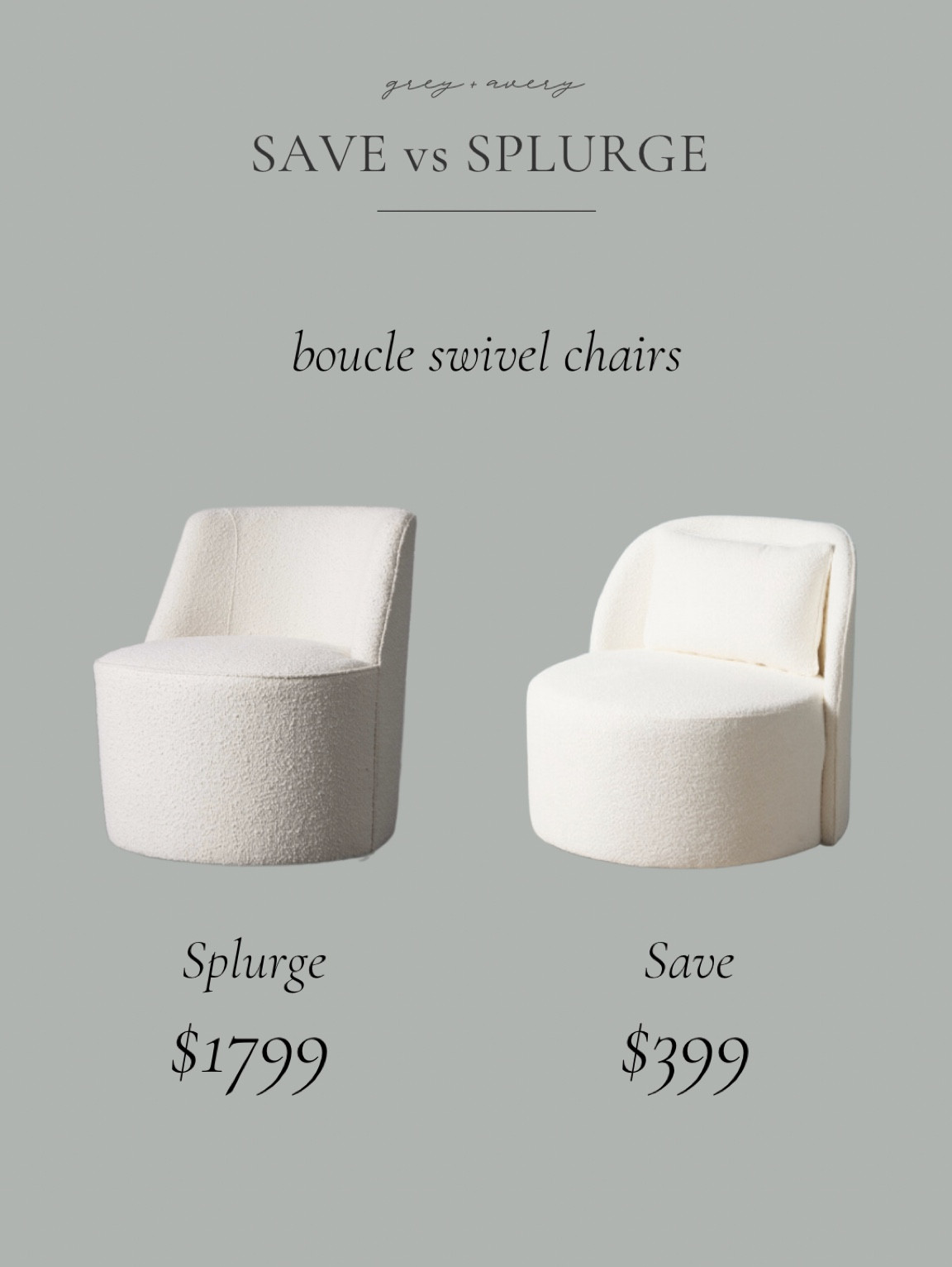 Boucle swivel chairs - save vs splurge


Arhaus dupe, homegoods, armchair, occasional chair, 

#LTKhome