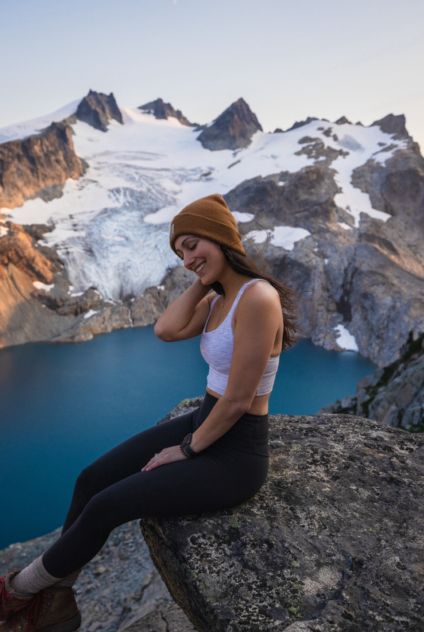 That summer I climbed a glacier to chill in front of even more glaciers 🏔️🩵

Wearing Lululemon sports bra and leggings, & Danner boots 🥾
Sports bra I got size 4
Leggings I got size 2


#LTKFitness #LTKActive #LTKTravel