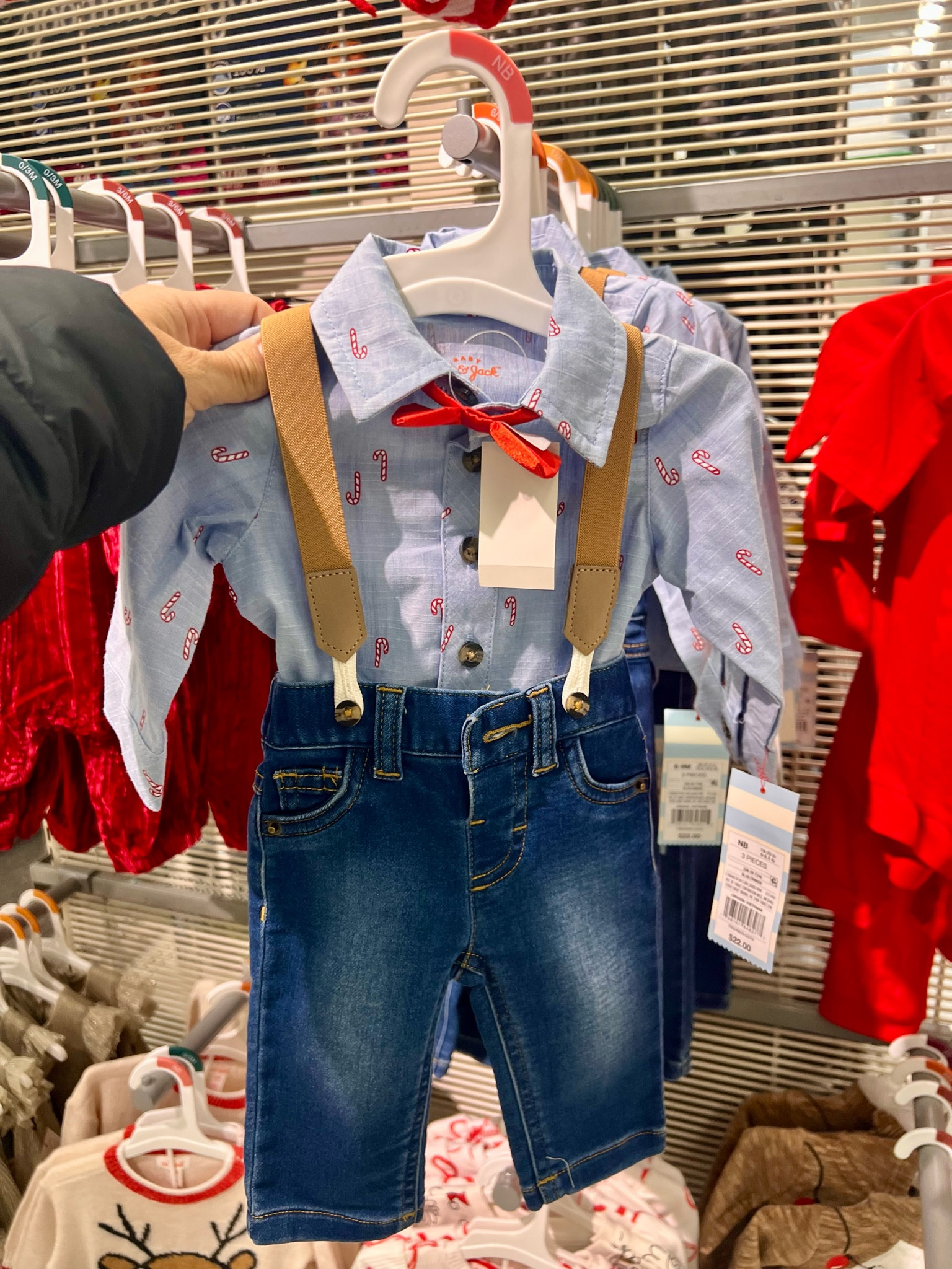 Those baby suspenders from the Cat & Jack holiday line at Target are stealing the show! 🎄✨ So festive and adorable—and the 30% off sale ends TONIGHT! Time to grab one before it’s gone. Who else needs a tiny baby to rock this outfit?! 🥹🎅 #TargetFinds #HolidayDeals #MomLife

#LTKSeasonal #LTKBaby #LTKHoliday