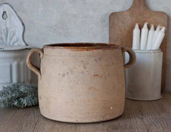 Antique French Terracotta Pot with 2 handles | Etsy | Etsy (CAD)