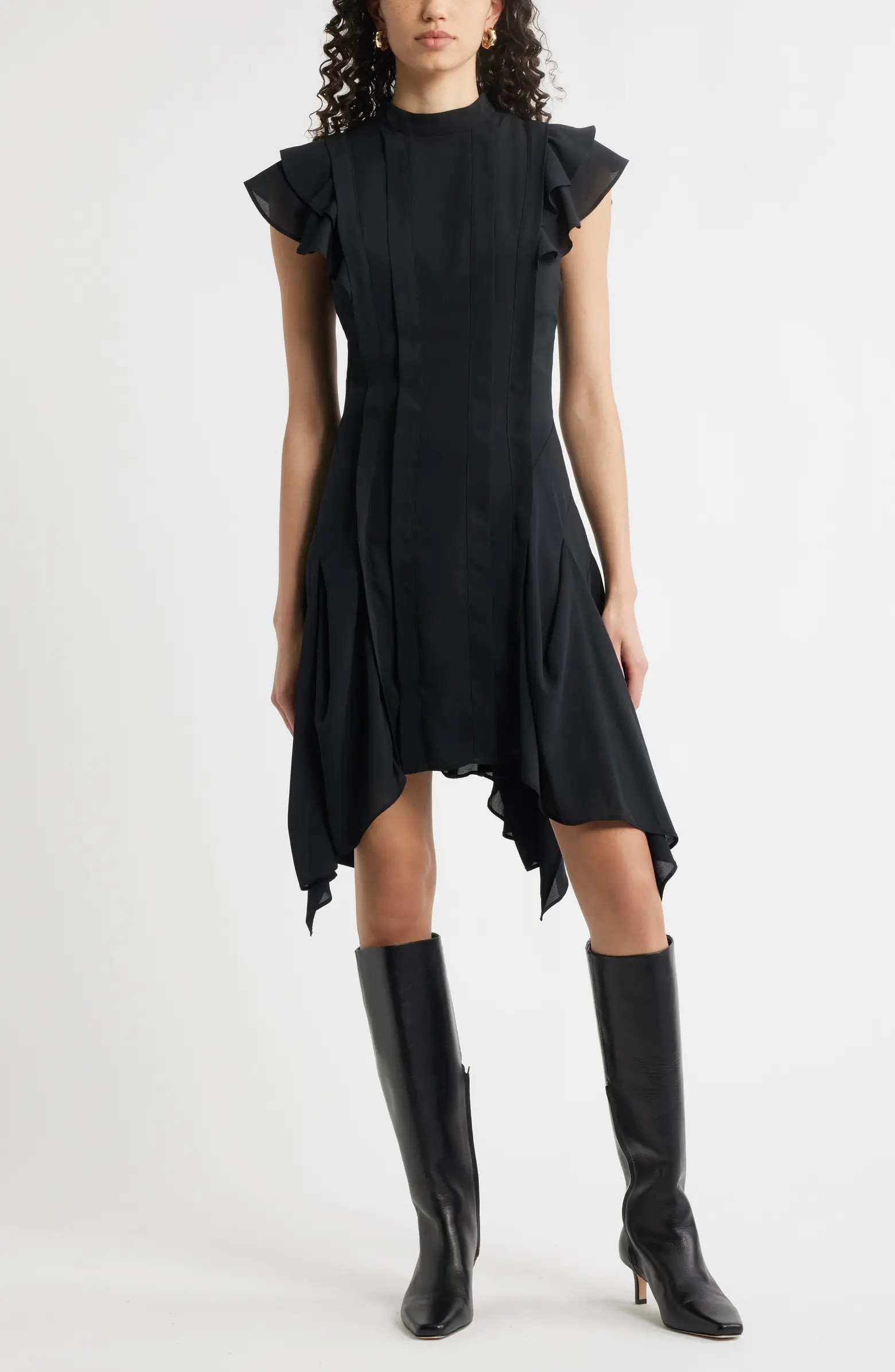 Chelsea28 Pintuck Shark Bite Hem Dress | Nordstrom | Nordstrom