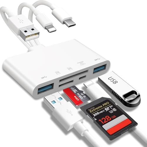 5-in-1 Memory Card Reader, USB OTG Adapter & TF SD Card Reader for Phones, CYZFOWDUO USB C and USB A Devices with Micro SD &TF Card Slots, Supports SD/Micro SD/SDHC/SDXC/MMC Charging for iPhone/Pad | Amazon (US)