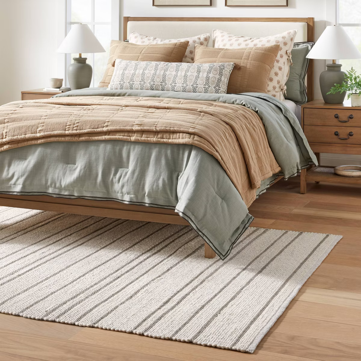 Striped Flat Woven Area Rug Cream - Threshold™ designed with Studio McGee | Target