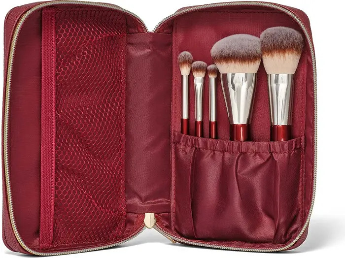 Travel Brush Set with Vegan Leather Pouch | Nordstrom