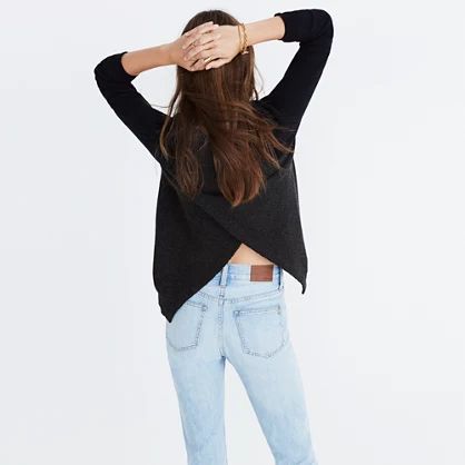 Province Cross-Back Pullover Sweater in Colorblock | Madewell