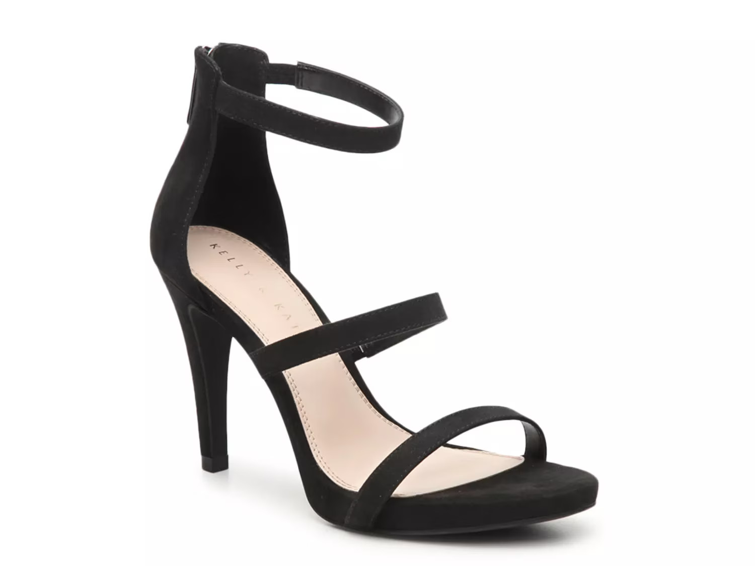 Kelly & Katie Courtnee Sandal | Women's | Black Faux Suede | Size 10 | Sandals | Ankle Strap | DSW
