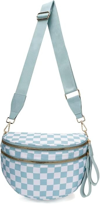 Women's Large Capacity Solid Color,Multicolor Plaid Shell Bag,Crossbody Bag, Lightweight Shoulder... | Amazon (US)