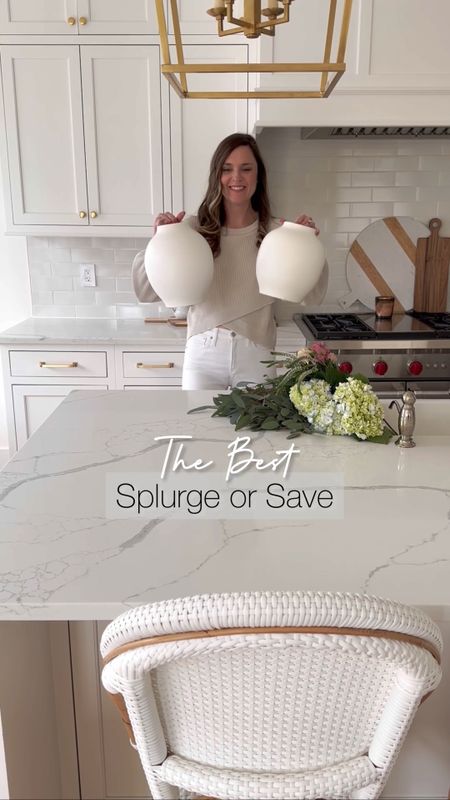 Splurge of save vase from Target - the best Pottery Barn dupe! I love that it’s water tight, a perfect size and only $35! Home decor, neutral home finds, dining room design 

#LTKunder50 #LTKFind #LTKhome