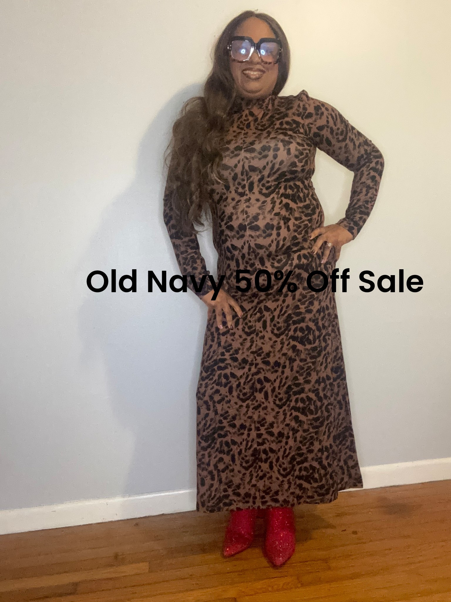 Hurry to Old Navy! Everything is 50
% off, including NEW ARRIVALS! You can get this LEOPARD dress for 50% off. 

#LTKFindsUnder50 #LTKStyleTip #LTKSaleAlert