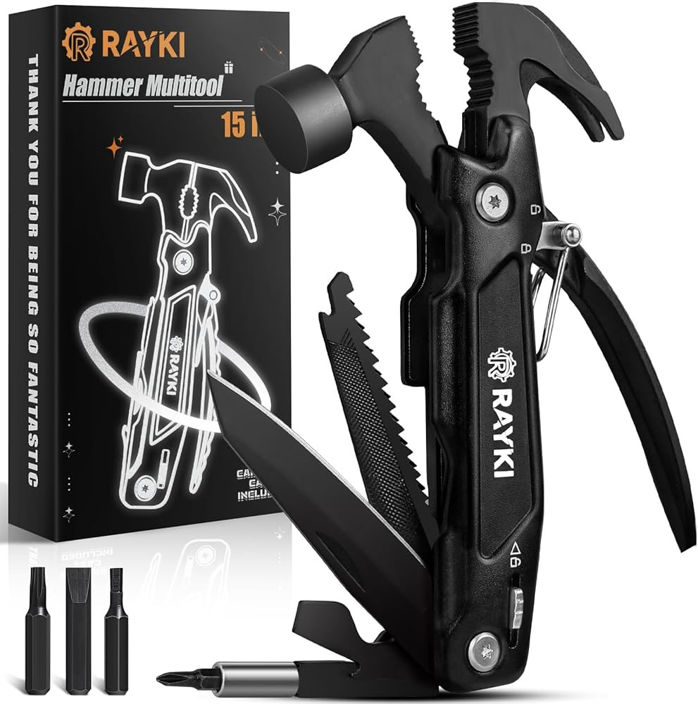 Stocking Stuffers for Men, Hammer Multitool 15 in 1 Christmas Gifts for Men Dad Husband Boyfriend... | Amazon (US)