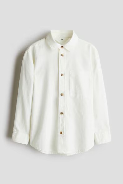 H & M - Linen-Blend Shirt - White | H&M (US + CA)