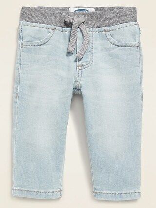 Baby Boys / BottomsRib-Knit-Waist Pull-On Jeans for Baby | Old Navy (US)