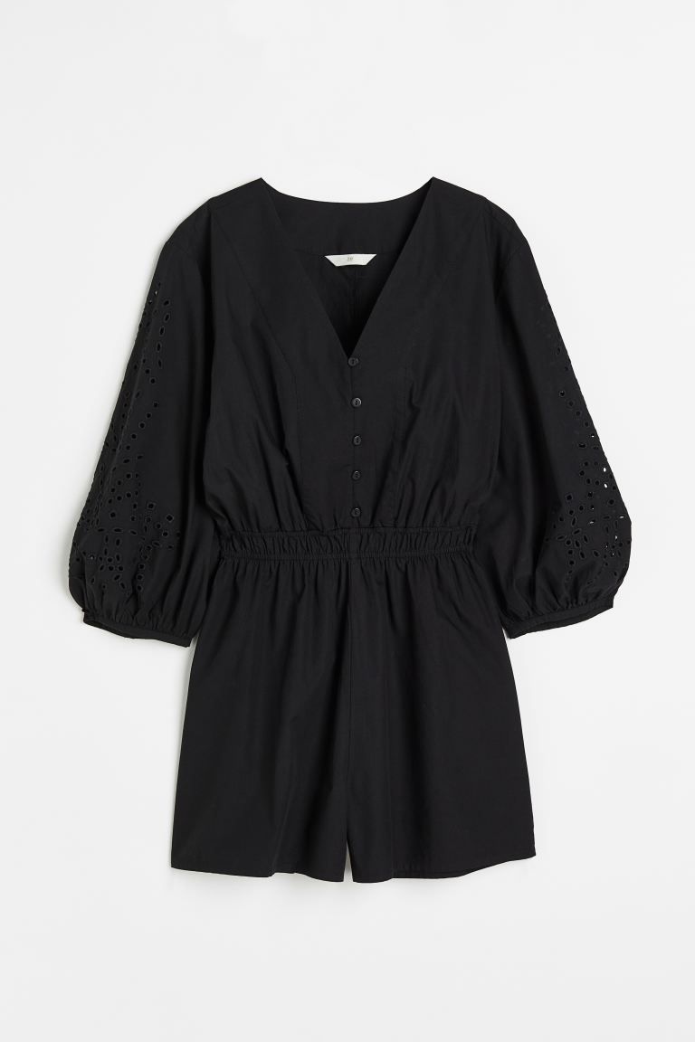 Romper with Eyelet Embroidery | H&M (US)