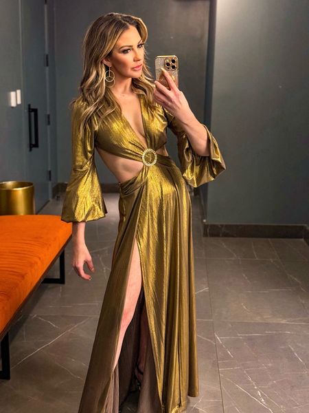 Gold dress / cocktail gown — maxi dress with cutouts! This exact one is from several yrs ago, but linking similar for you at various price points!

#LTKfindsunder50 #LTKparties #LTKstyletip
