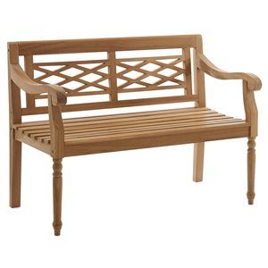Crosley Furniture Olivier Traditional Wood Indoor/Outdoor Bench in Brown | Cymax