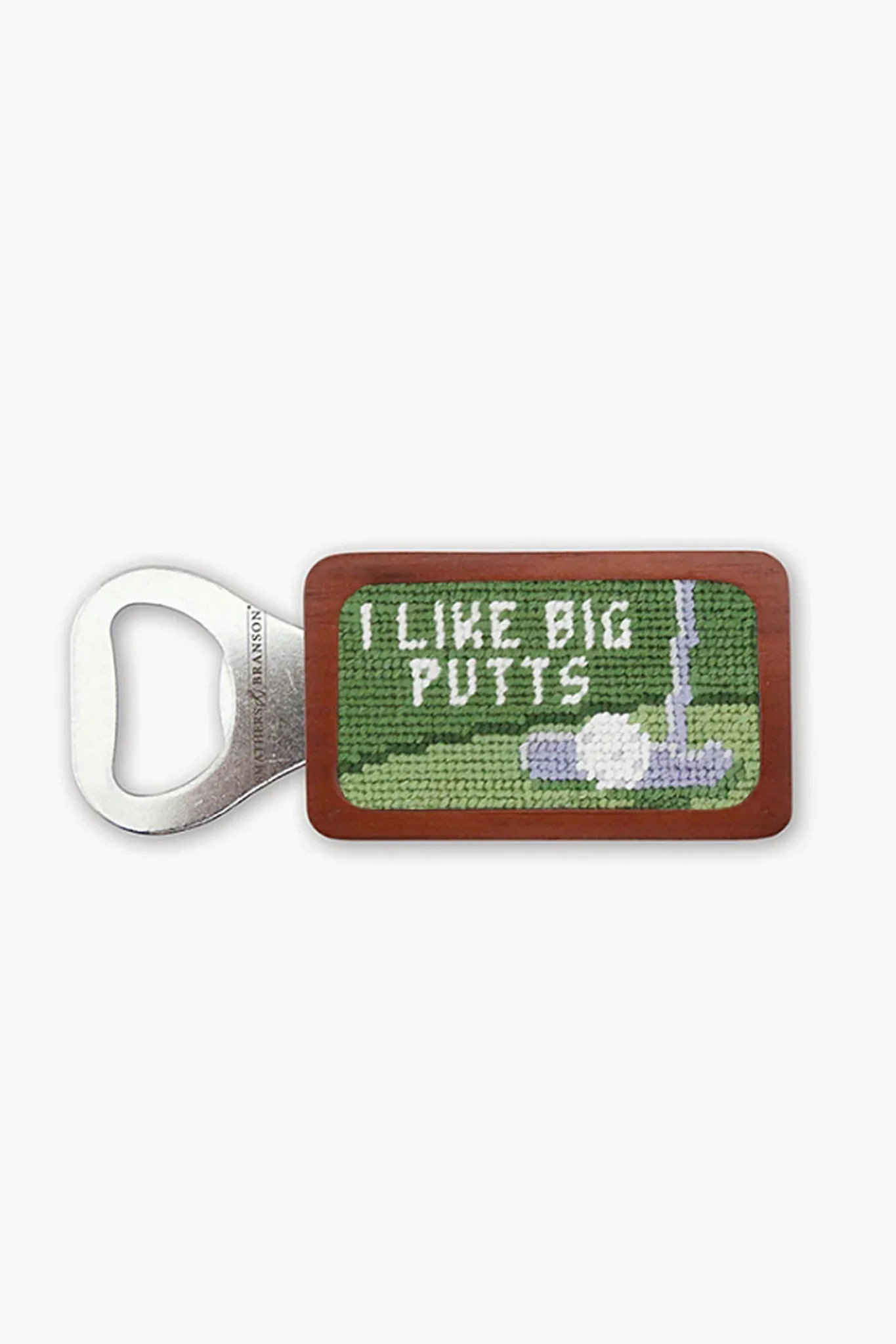 I Like Big Putts Needlepoint Bottle Opener | Tuckernuck (US)