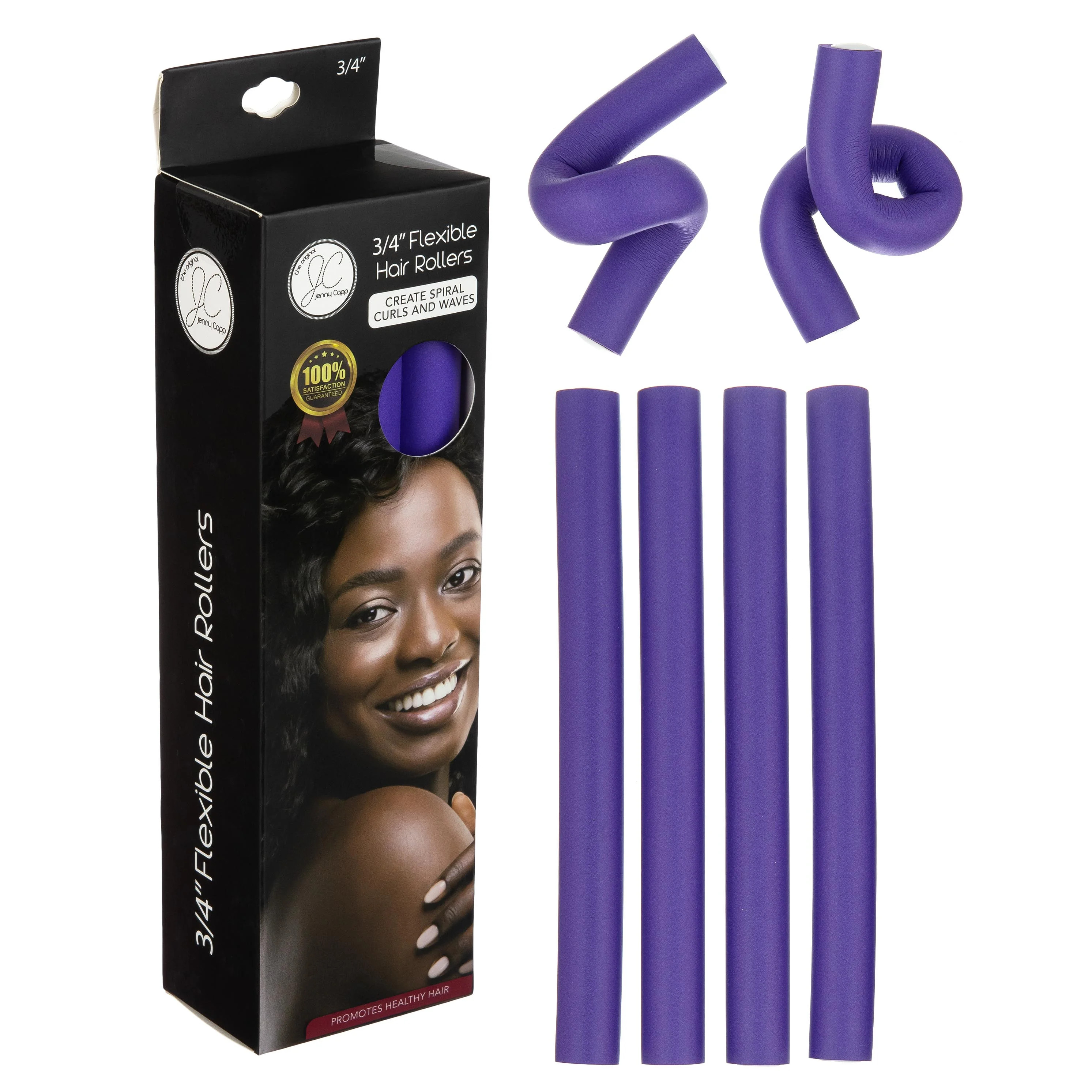 Jenny Capp Hair Rollers 3/4'' Flexible Foam Purple Rollers | Walmart (US)