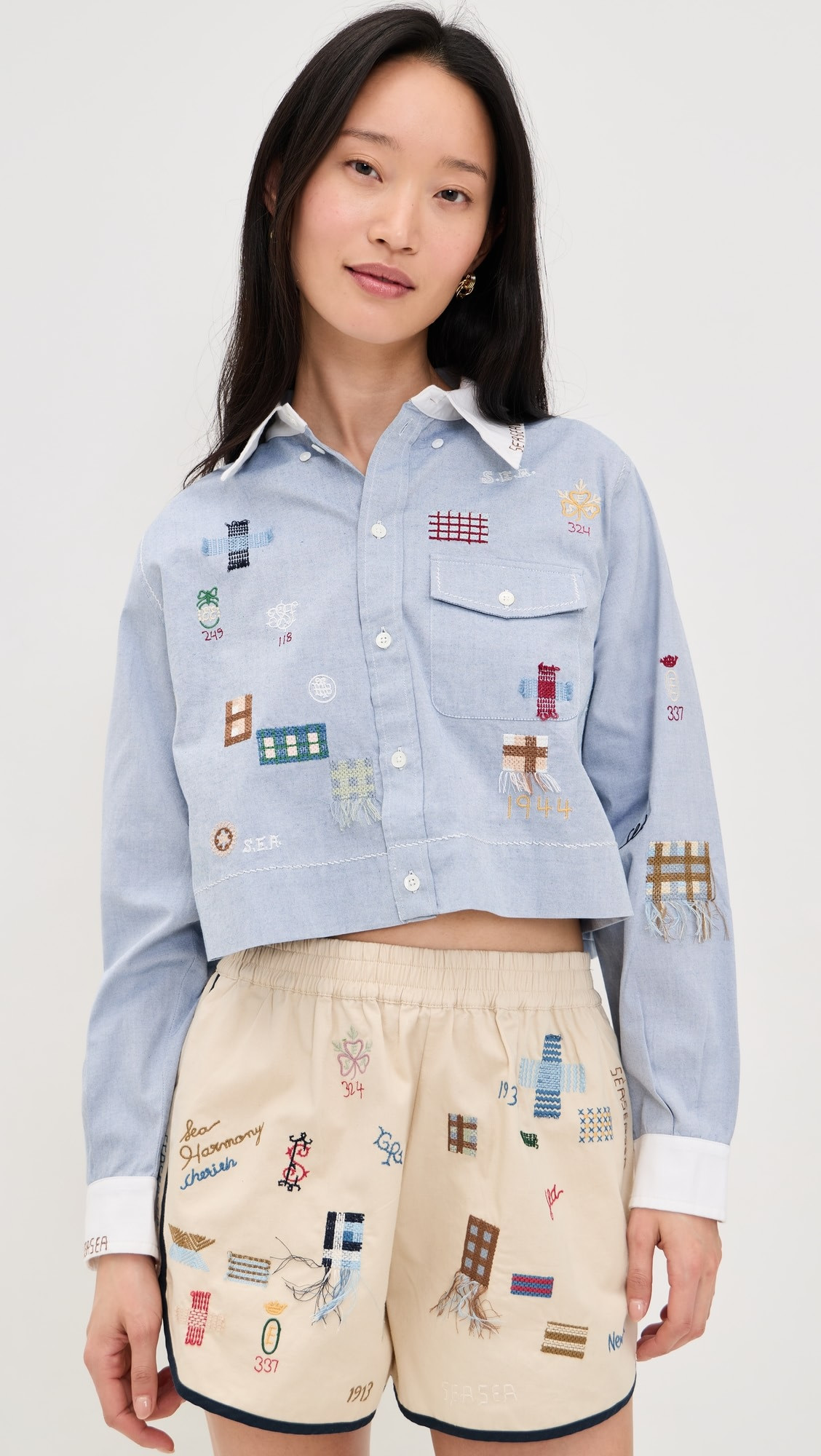 Claira Embroidered Button Down Shirt | Shopbop