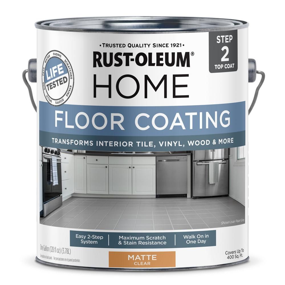 Rust-Oleum Home 1 Gal. Matte Clear Low VOC Topcoat-358585 - The Home Depot | The Home Depot