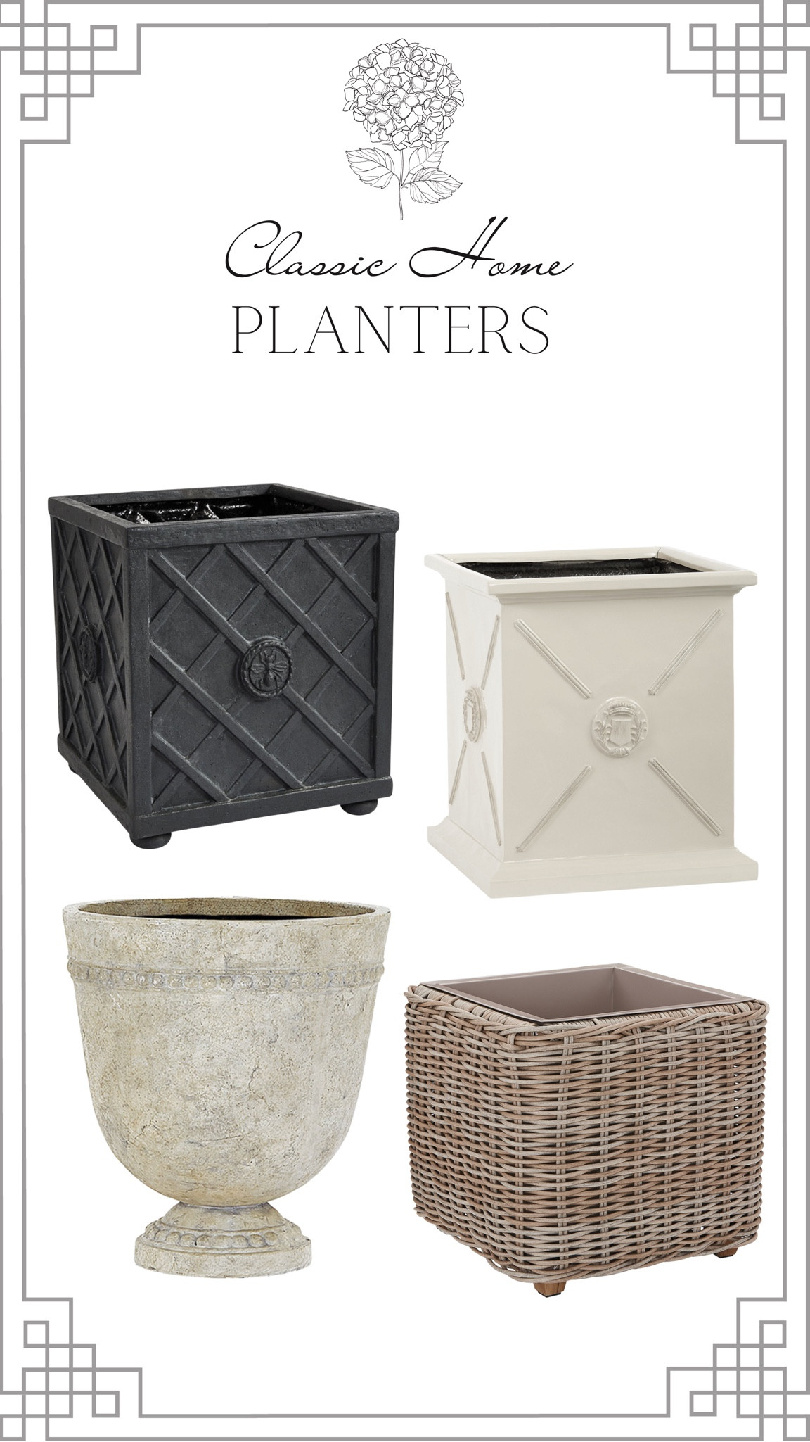 Classic Outdoor Planters 

Planters spring gardening boxwoods porch decor patio outdoor living 

#LTKsalealert #LTKhome