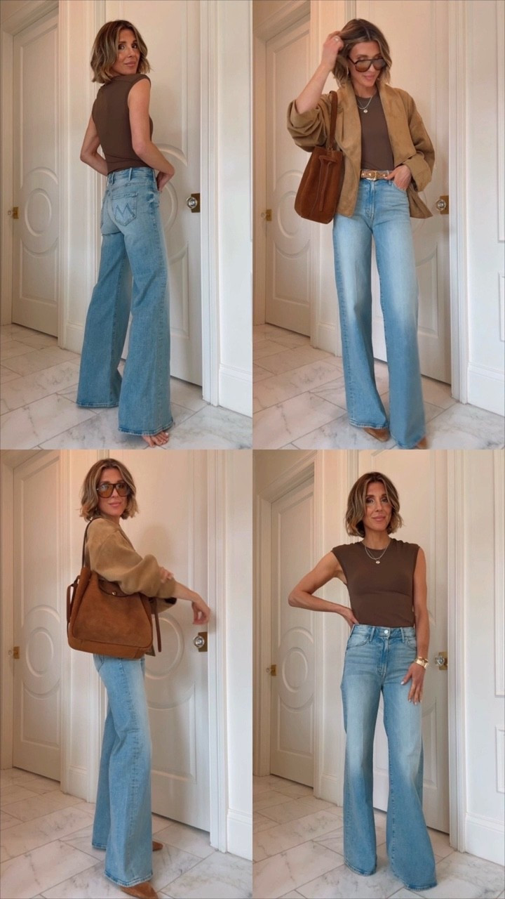 These jeans are so flattering. Love the length and wide leg. They fit true to size.

#LTKootd