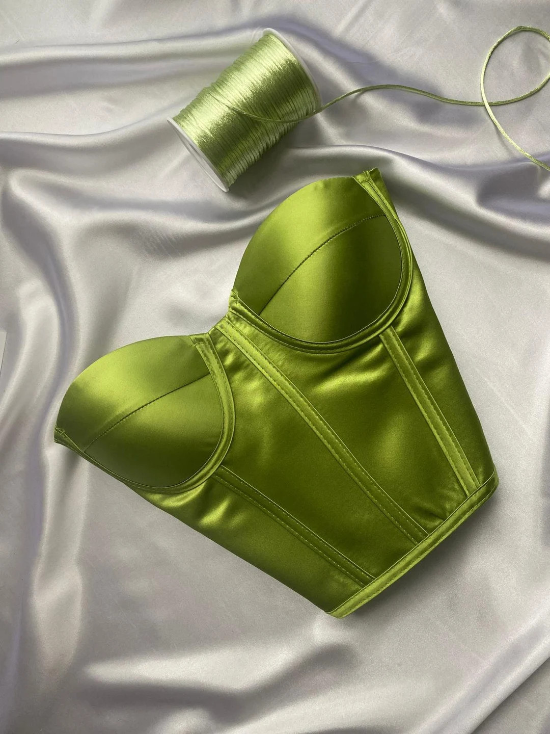 Oil Green Corset | Etsy (US)