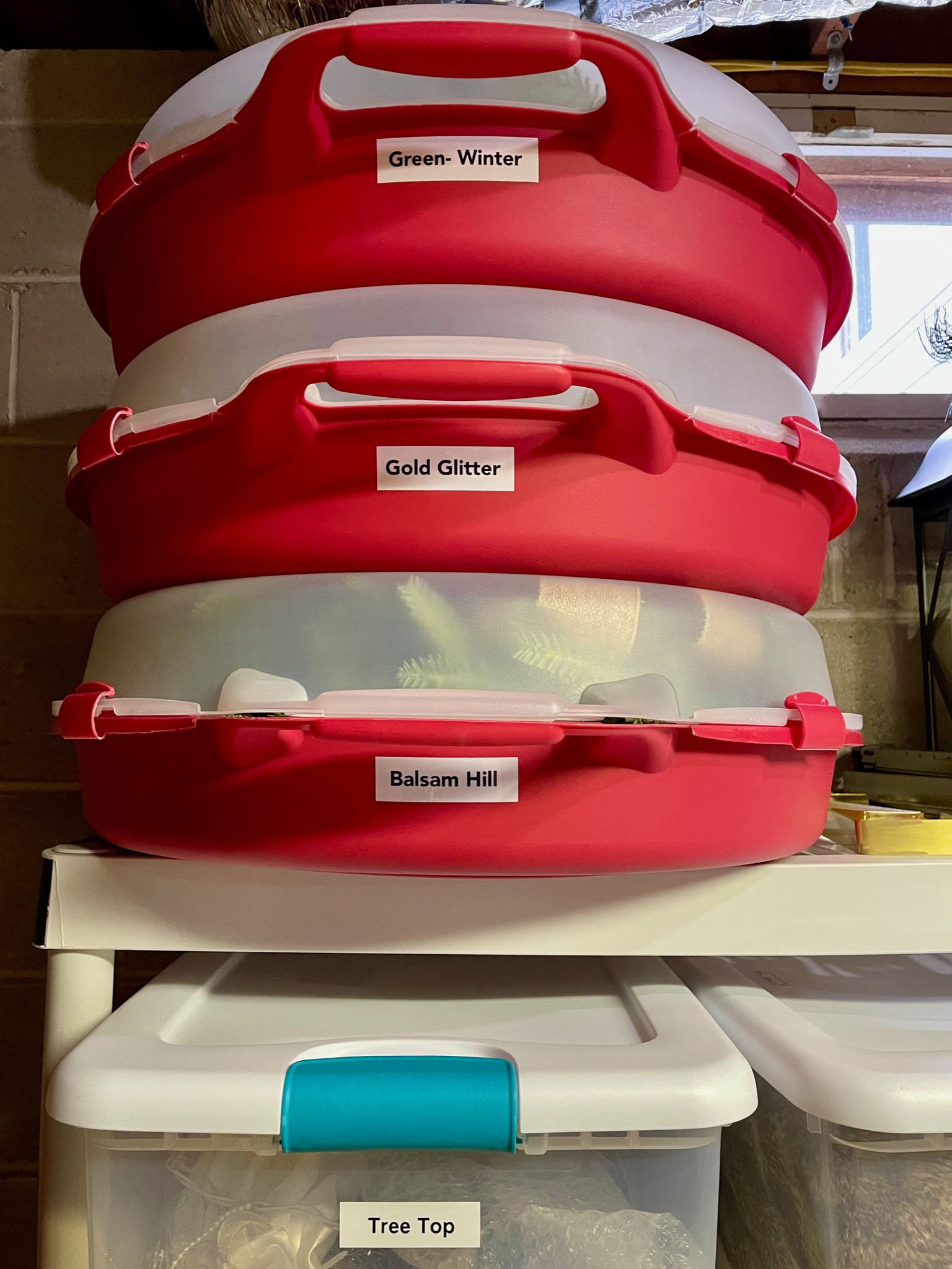 Pulling out our favorite holiday wreaths. We love these hard-case wreath storage bins. They’re great for keeping dust and pests out, and preserving the shape of any bows 🎄🎁

#LTKSeasonal #LTKHoliday #LTKhome