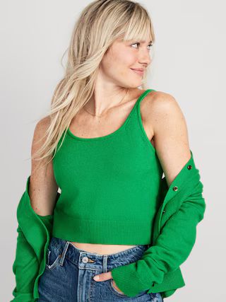 Cozy Cropped Sweater Tank Top for Women | Old Navy (US)