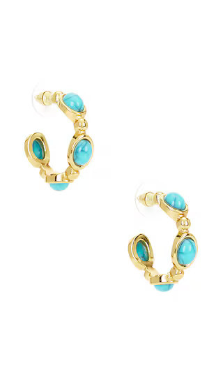 petit moments Bari Hoops in Teal. | Revolve Clothing (Global)