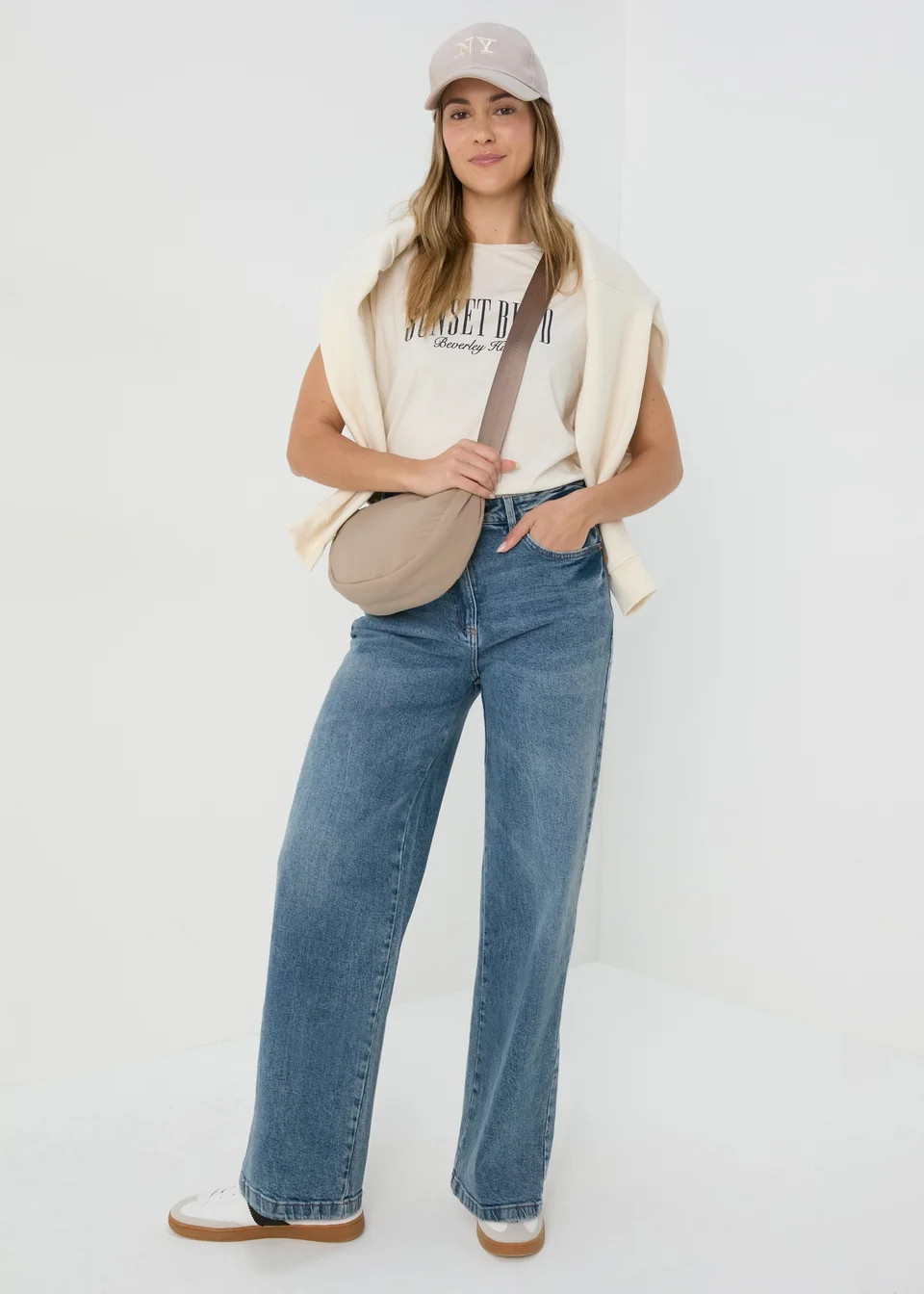 Mid Wash Wide Leg Jeans | Matalan (UK)