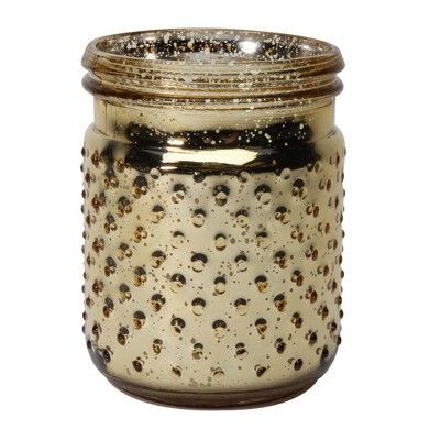 16.8oz Hobnail Container Candle Gold Festive Fir - Soho Brights | Target