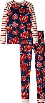 Kids Womens Polka Dots Apples Organic Cotton Pajama Set (Toddler/Little Kids/Big Kids) | Amazon (US)