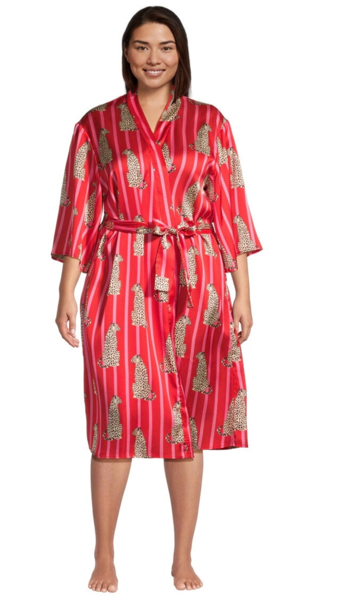 My favorite satin cheetah robe. The colors are so vibrant and I love the print! 