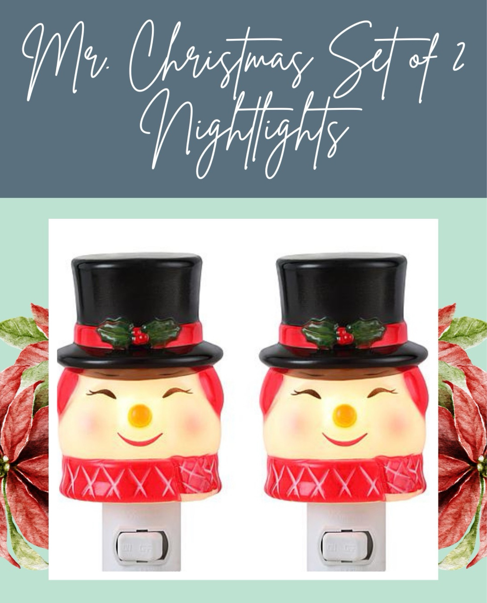 
☃️✨ Light up your holidays with these adorable Set of 2 Snowman Nightlights from Mr. Christmas! These whimsical snowmen bring a soft, festive glow to any room, perfect for adding warmth and charm to your home during the winter season. With their classic design and gentle light, they’re ideal for bedrooms, hallways, or even as a fun holiday gift. A cozy touch for any space! 🎄❄️

#LTKSeasonal #LTKHome #LTKHoliday