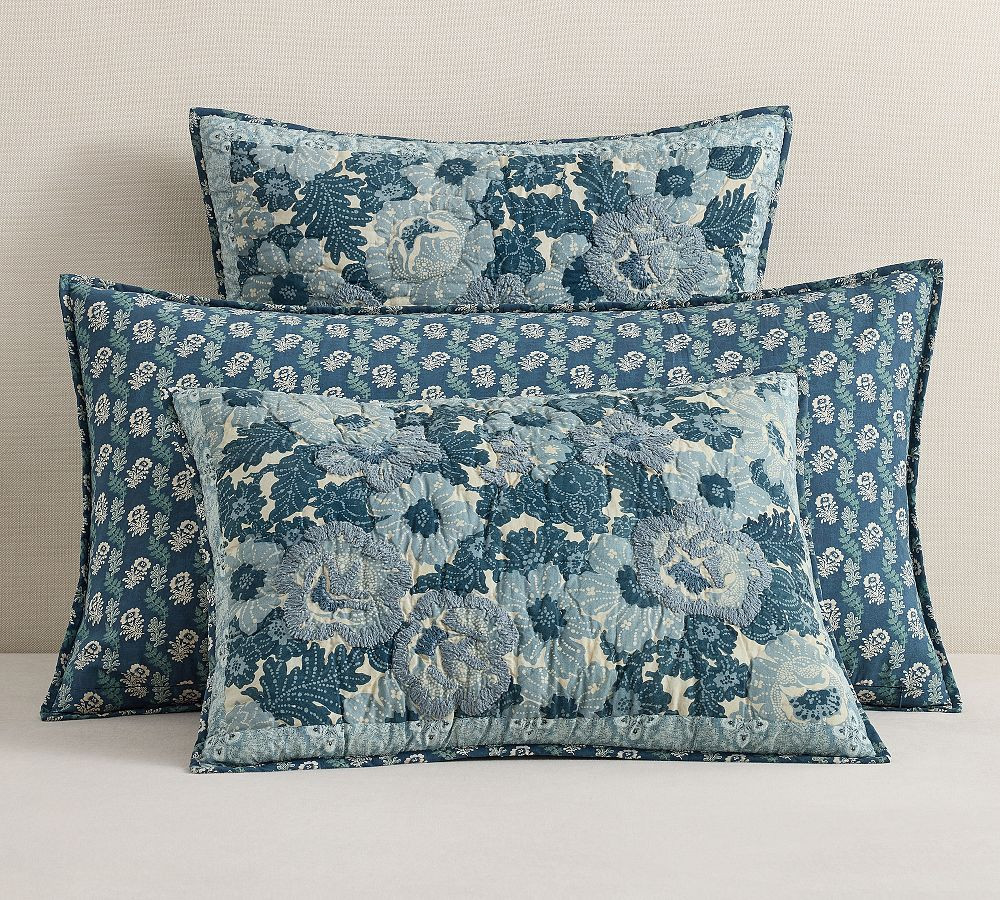 Kelley Floral Reversible Quilted Sham | Pottery Barn (US)