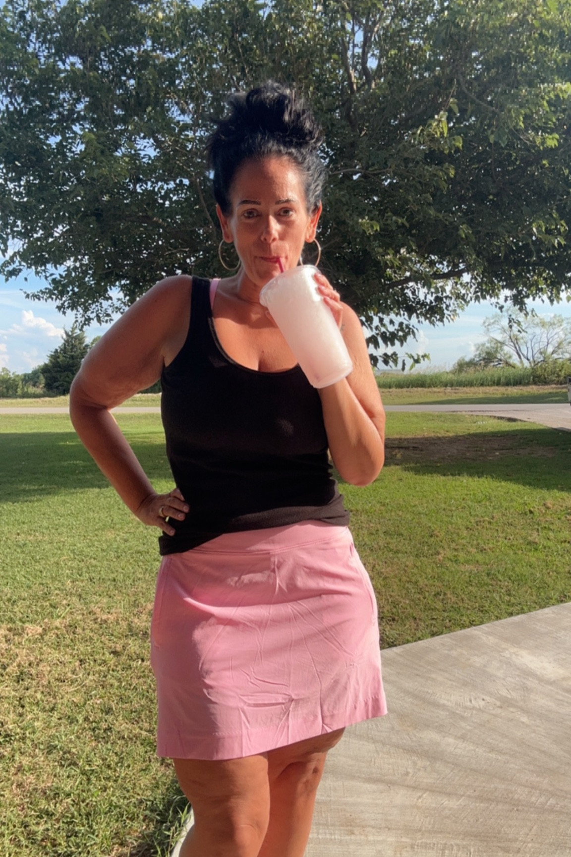 This pink skort is longer, so soft, stretchy, has pockets and is adorable on💗

#LTKActive #LTKfitness #LTKstyletip