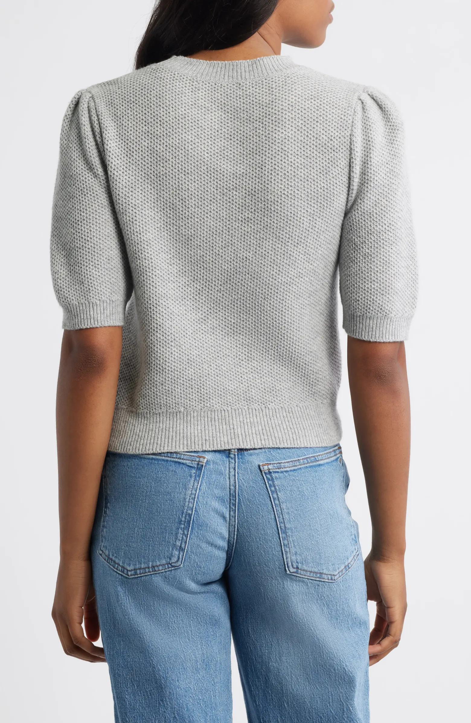 Madewell Puff-Sleeve Textured Sweater | Nordstrom | Nordstrom